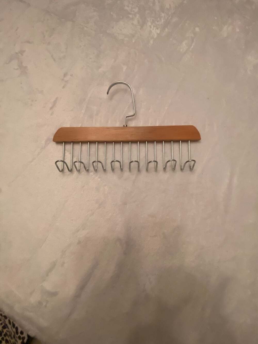 Wooden Tie and Belt Hanger Organizer with Multi Hooks